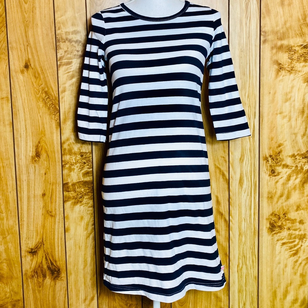 Lolly Wolly Doodle Navy White Stripe XS Dress